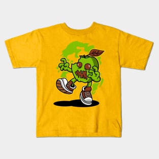 APPLE ZOMBIE CARTOON Kids T-Shirt